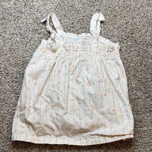 Carter's White and Orange Floral Camisole